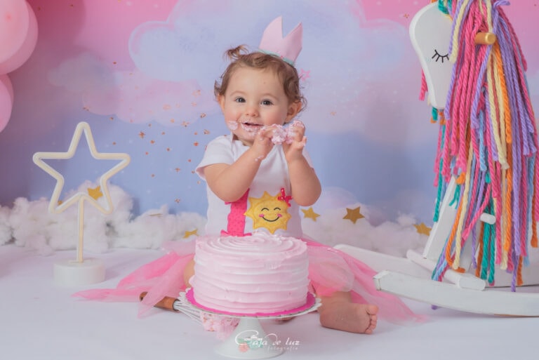 Cake smash cumple bebes fotografia Coruña